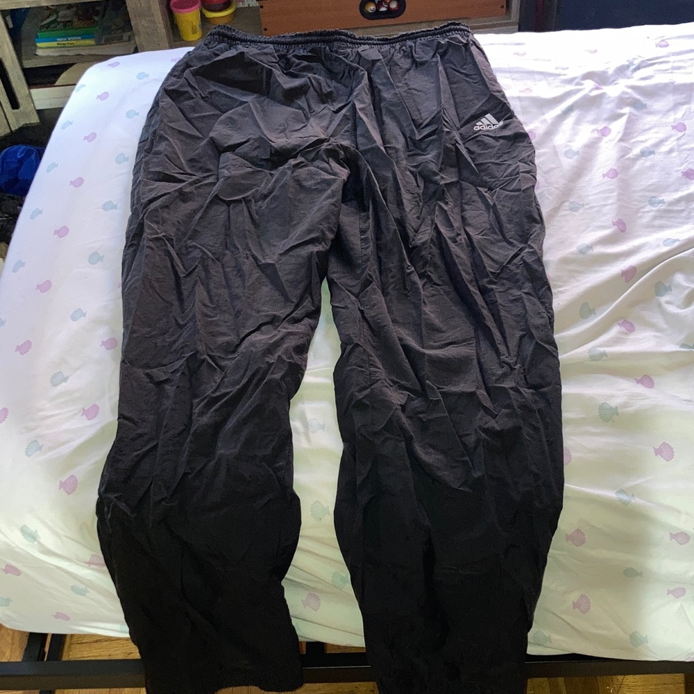 Vintage Adidas Men's Black splash pants